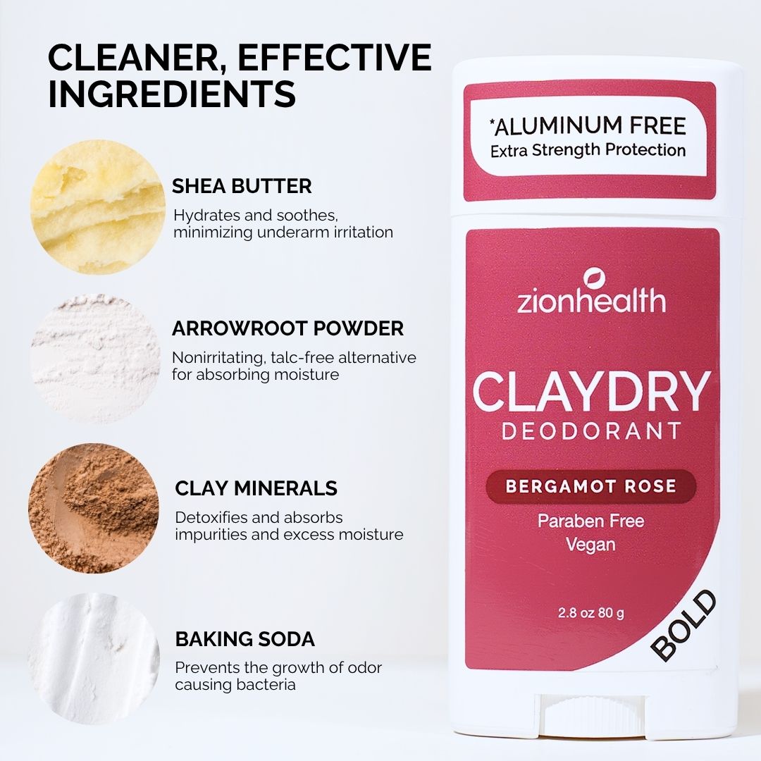 CLAYDRY® BOLD Deodorant Bergamot Rose