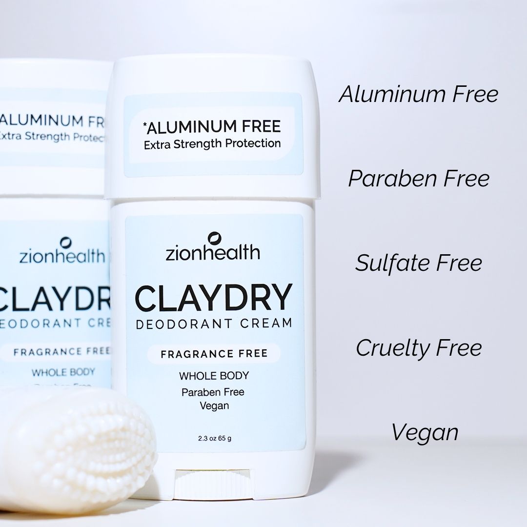 CLAYDRY™ CREAM Whole Body Deodorant – Fragrance Free